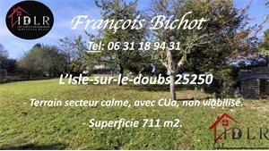 terrain à la vente -   25250  L ISLE SUR LE DOUBS, surface 711 m2 vente terrain - UBI455173028